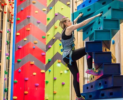 Woman climbing